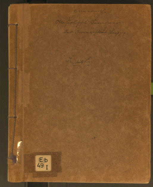 First volume, cover and first page