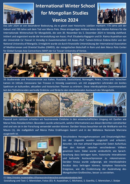 International Winterschool for Mongolian Studies in Venice 2024