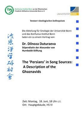 "The "Persians" in Song Sources: A Description of the Ghaznavids"