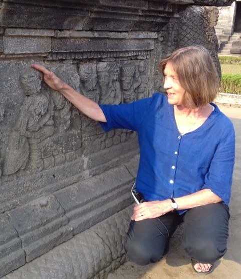 Dr. Lydia Kieven at Candi Panataran, East Java