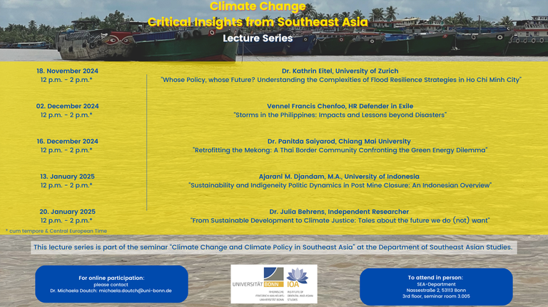 Lecture Series: Climate Change - Critical Insights from Southeast Asia